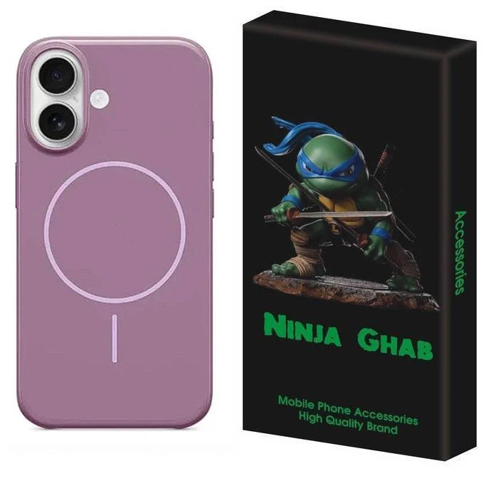 کاور نینجا قاب مدل سیلیکونی پاک کنی مگ سیف دار مناسب برای گوشی موبایل اپل iPhone 16