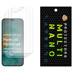 Anti-reflective Multi Nano Screen Protector Model X-S3M Suitable for Homor 200 Lite Mobile Phone, Pack of Three