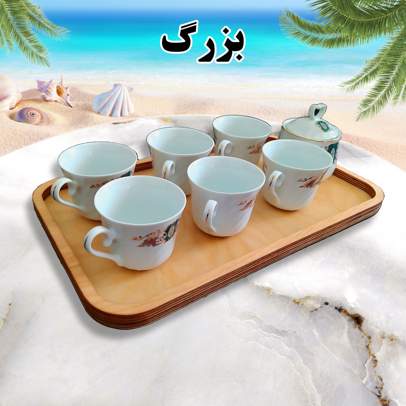 سینی مدل چوبی مجموعه 3 عددی