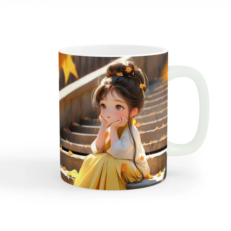 ماگ طرح دخترانه دختر کیوت کد wall-8262