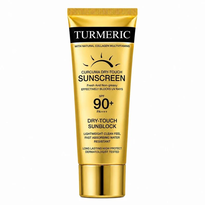 کرم ضد آفتاب بدون رنگ مناسب دست و صورت وکالی SPF90 مدل Curcuma Dry-Touch محافظت در برابر UVA و UVB مناسب انواع پوست حجم 100 میلی لیتر