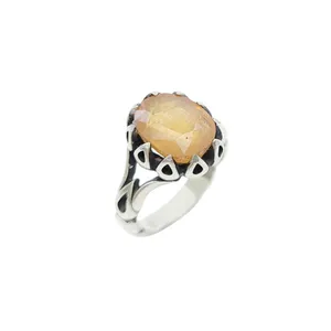 انگشتر نقره مردانه مدل یاقوت آفریقایی کد 22463