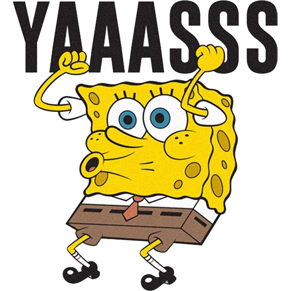 استیکر پارچه و لباس پاد آفرین طرح باب اسفنجی کد 3009