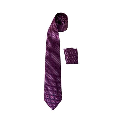 ست کروات و دستمال جیب مردانه مدل پارچه طرحدار کد 004