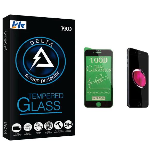 محافظ صفحه نمایش سرامیکی پی کی مدل Delta Glass مناسب برای گوشی موبایل اپل iPhone 8