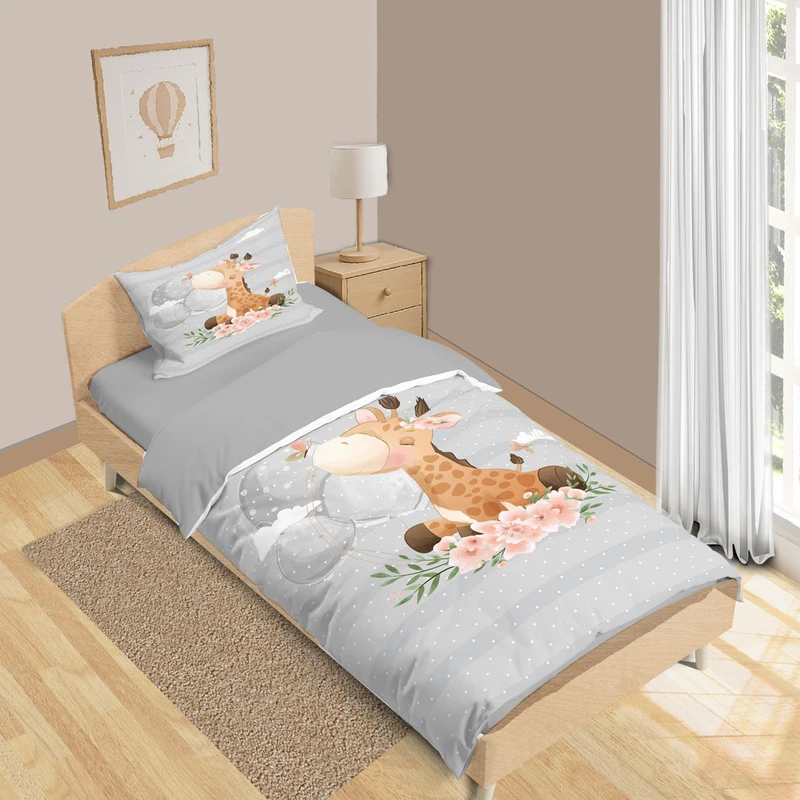 سرویس روتختی 1 نفره 5 تکه نوپه هوم مدل زرافه T6444