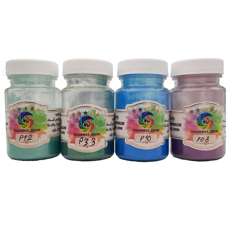 پودر رنگ رزین اپوکسی کالروی مدل تم کد S42 حجم 35 میلی لیتر بسته 4 عددی