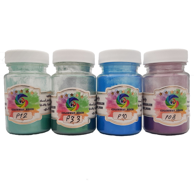 پودر رنگ رزین اپوکسی کالروی مدل تم کد S42 حجم 35 میلی لیتر بسته 4 عددی