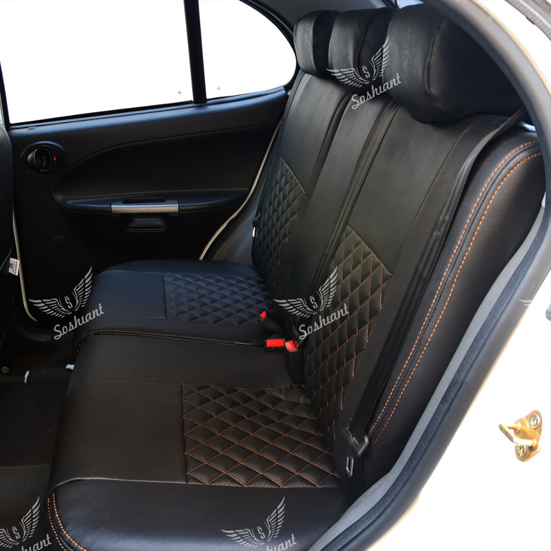 روکش صندلی خودرو سوشیانت مدل چکشی مناسب برای ساینا و تیبا به همراه پشت گردنی و باکس صندوق