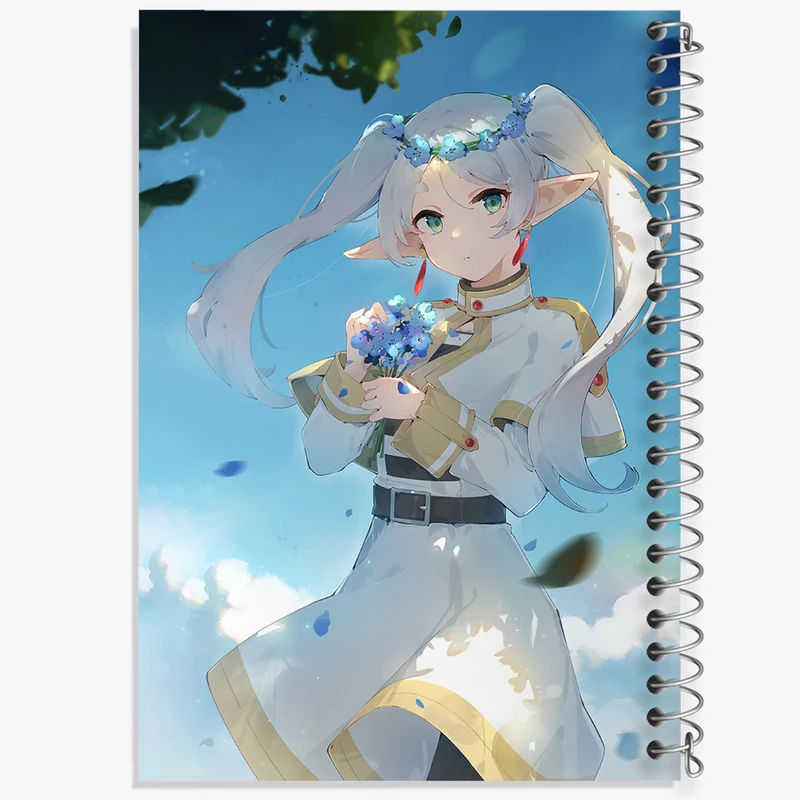 دفتر ژورنال نویسی 50 برگ خندالو مدل نقطه ای طرح انیمه فریرن (Frieren) کد 33855