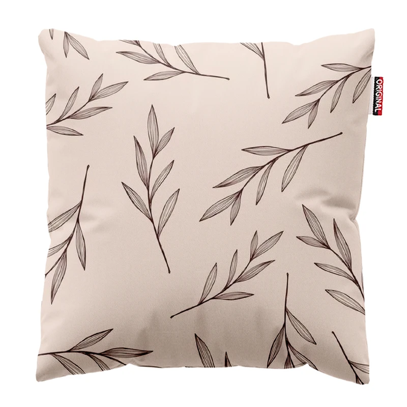 کوسن پاد آفرین مدل مینیمال طرح گل و برگ کد PK403204 سایز 40*40 سانتی متر