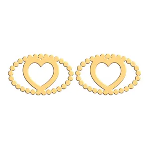 گوشواره طلا 18 عیار زنانه فرشته طرح قلب WEL-000346