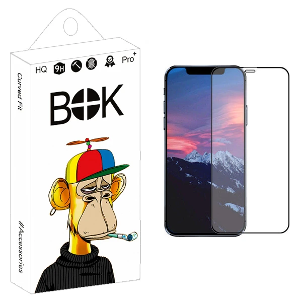 محافظ صفحه نمایش سرامیکی بوک مدل +HD مناسب برای گوشی موبایل اپل iPhone 12 mini