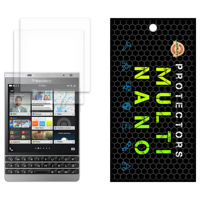 محافظ صفحه نمایش مات مولتی نانو مدل X-S2M مناسب برای گوشی موبایل بلک بری Passport Silver Edition بسته دو عددی