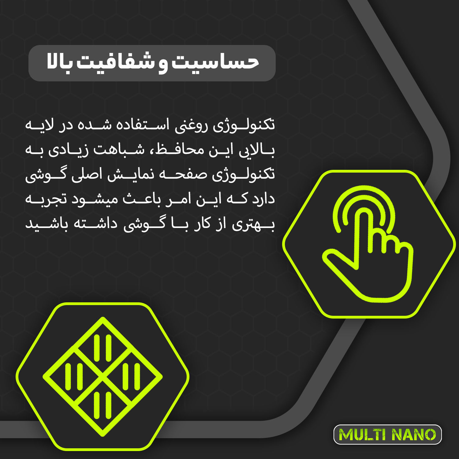 محافظ صفحه نمایش خودرو مولتی نانو مدل X-S1N مناسب برای ایران خودرو Dena Plus