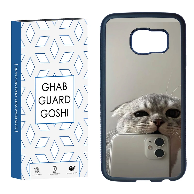 کاور قاب گارد گوشی طرح گربه سلفی کد TPU-206 مناسب برای گوشی موبایل سامسونگ Galaxy S7