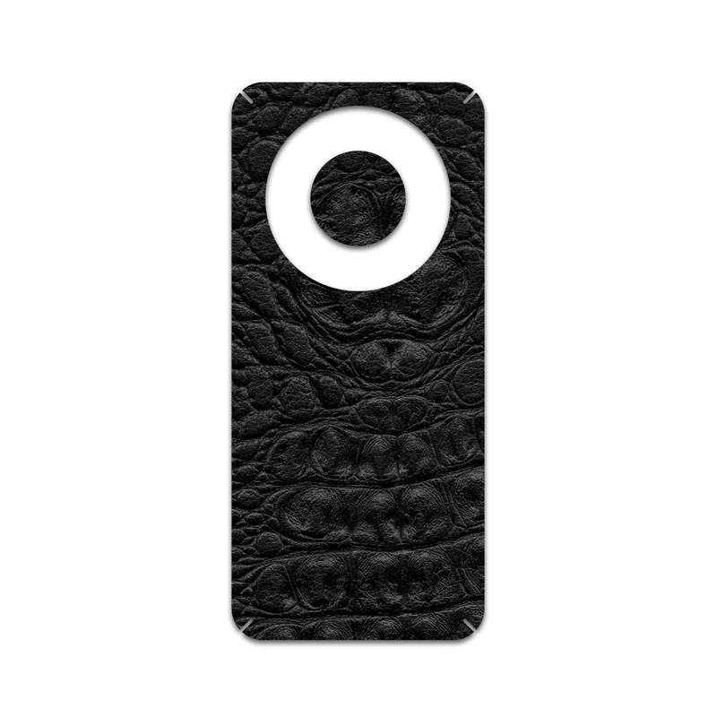 برچسب پوششی ماهوت مدل Black-Crocodile-Leather مناسب برای گوشی موبایل آنر X9c Smart