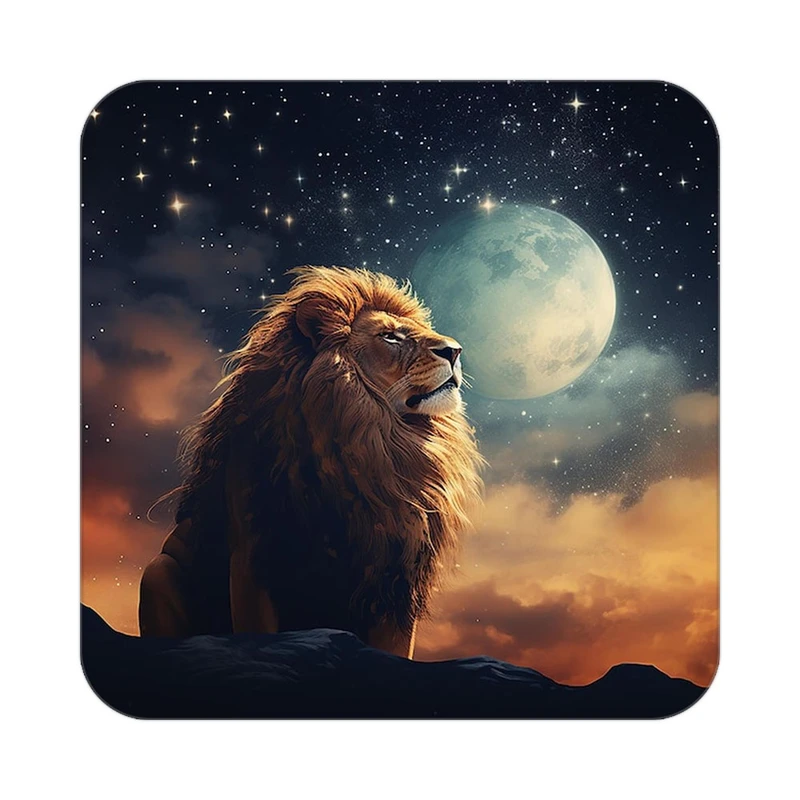 زیر لیوانی کاکتی طرح شیر مدل mp24154