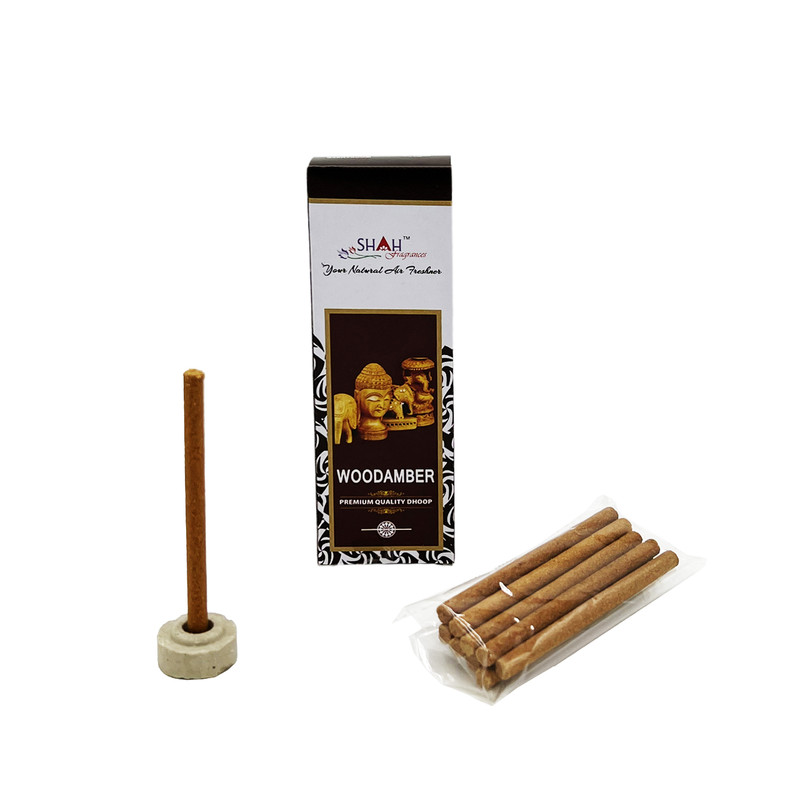 عود شاه مدل WOOD AMBER کد 1725 به همراه جاعودی