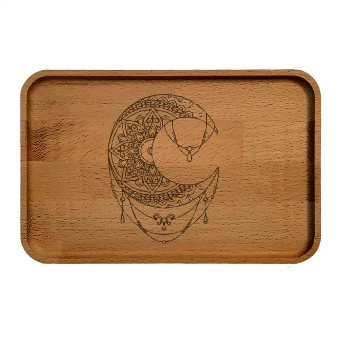 سینی چوبی مدل ماه 2131