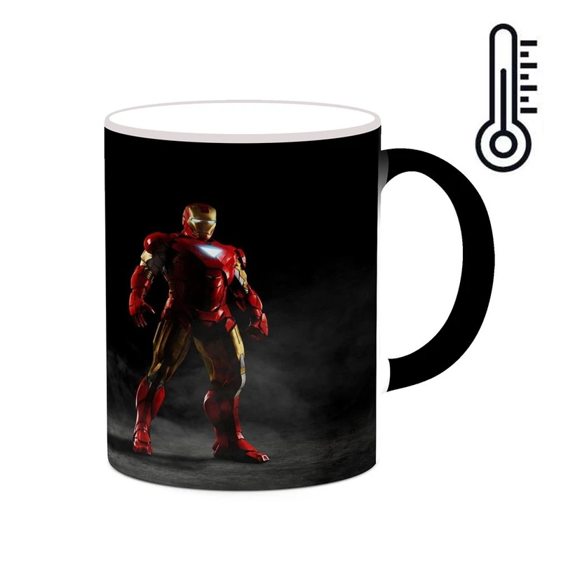 ماگ حرارتی کاکتی مدل مرد آهنی Iron Man کد mgh39104