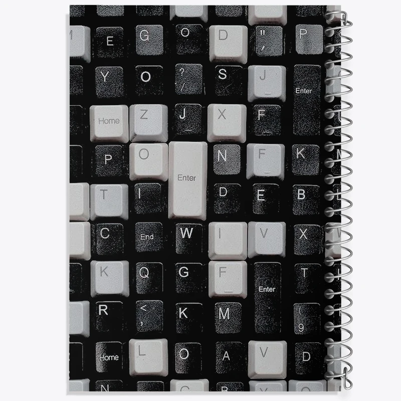 دفتر ژورنال نویسی 50 برگ خندالو مدل نقطه ای طرح کیبورد کد F1939