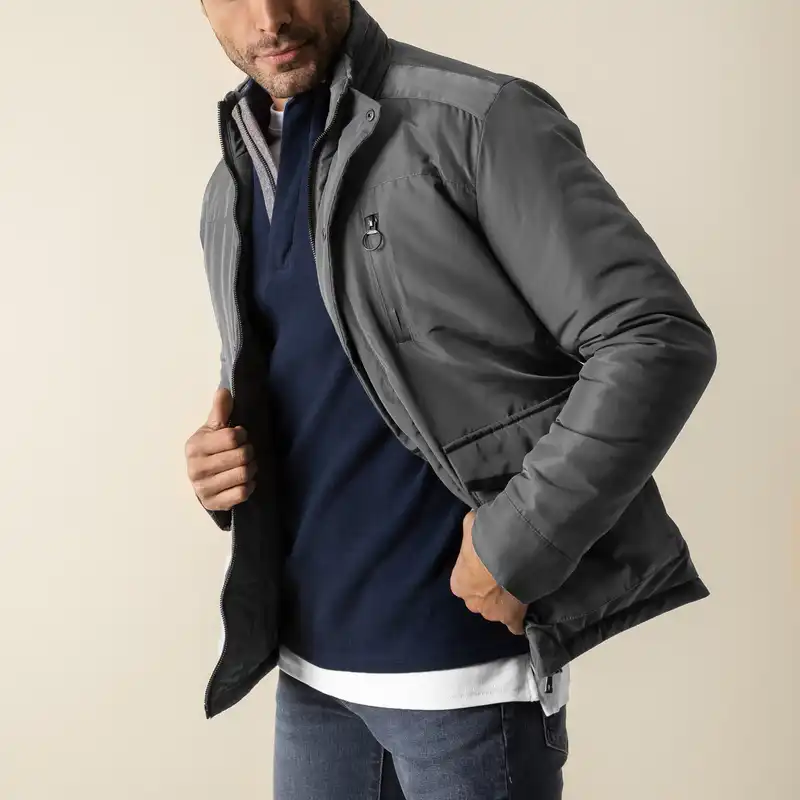 کاپشن مردانه کروم مدل دوجیب پاکتی 2120704