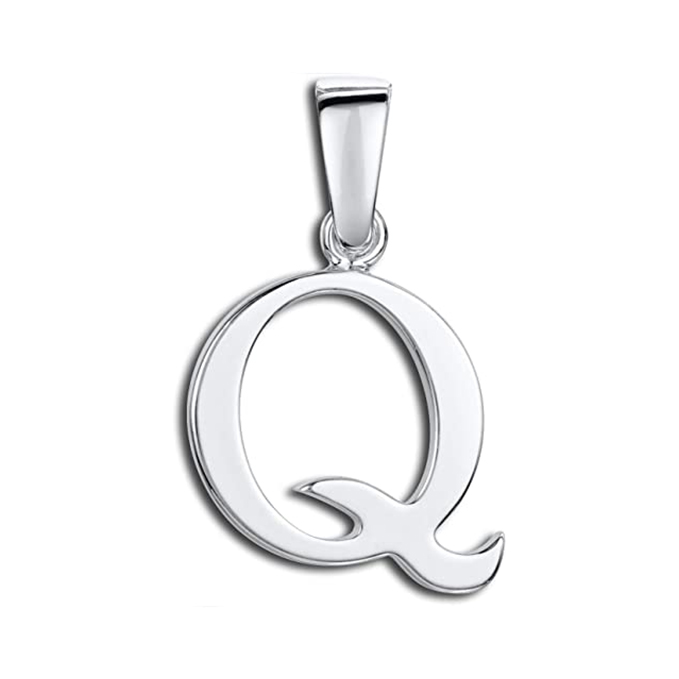 آویز گردنبند نقره مدل حرف Q
