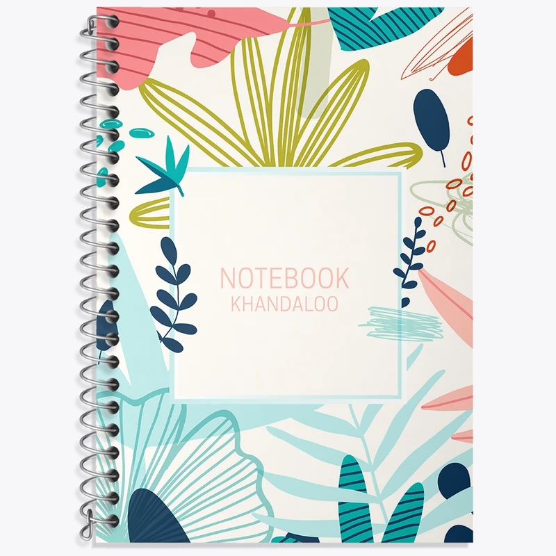 دفتر زبان 50 برگ خندالو مدل دو خط طرح مینیمال کد N1171