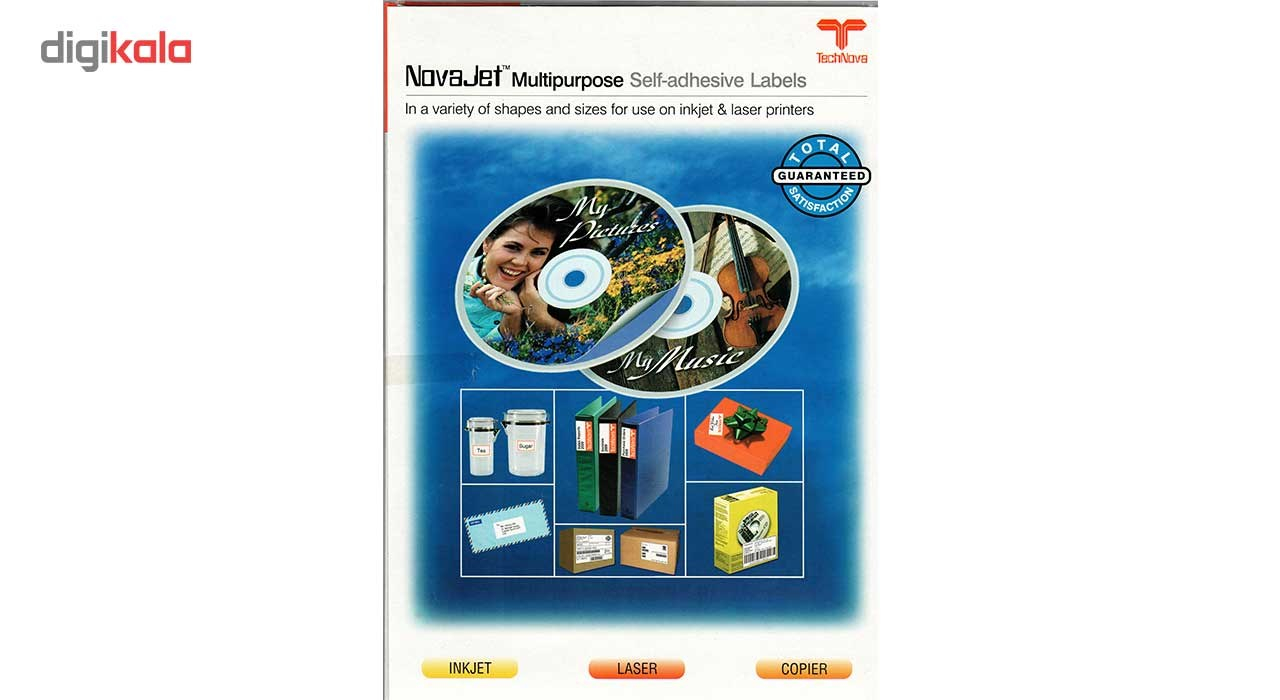 کاغذ یادداشت چسب دار تکنوا مدل NovaJet Multipurpose بسته 100 عددی
