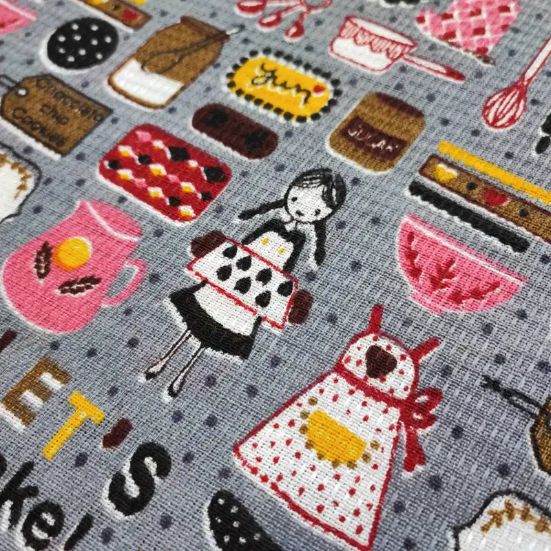 پارچه آشپزخانه طرح پلی پنبه مدل آشپزخانه