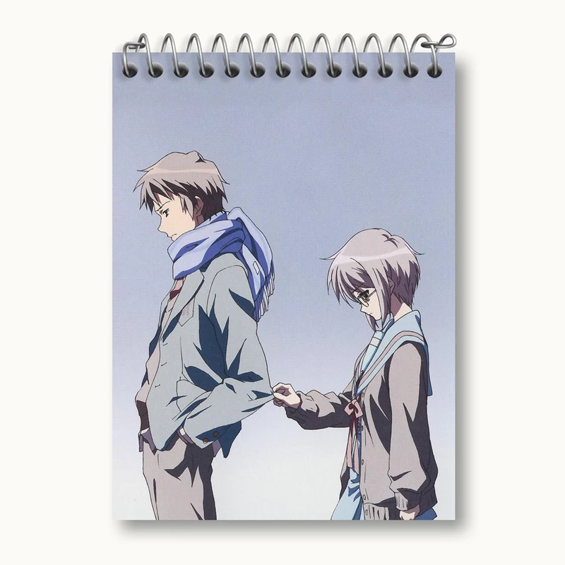 دفتر یادداشت 50 برگ خندالو مدل کیون و یوکی انیمه ناپدید شدن هارومی سوزومیا The Disappearance of Haruhi Suzumiya کد 23136