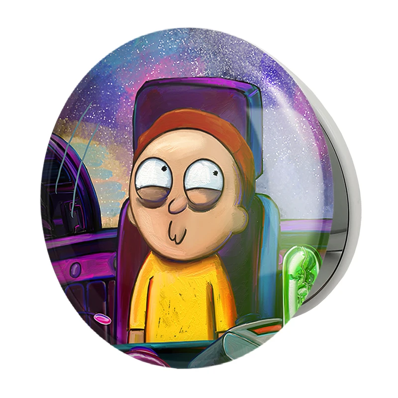 آینه جیبی خندالو طرح انیمیشن ریک و مورتی Rick and Mort مدل تاشو کد 26387 