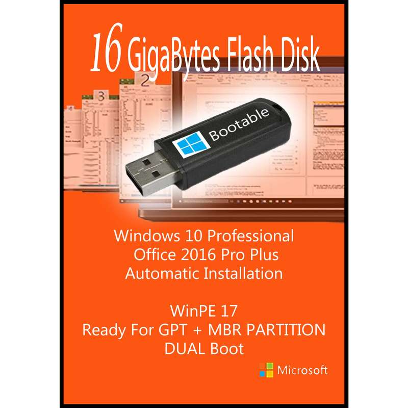 سیستم عامل Windows 10 Pro + Office 2016 Pro Plus  نشر مایکروسافت