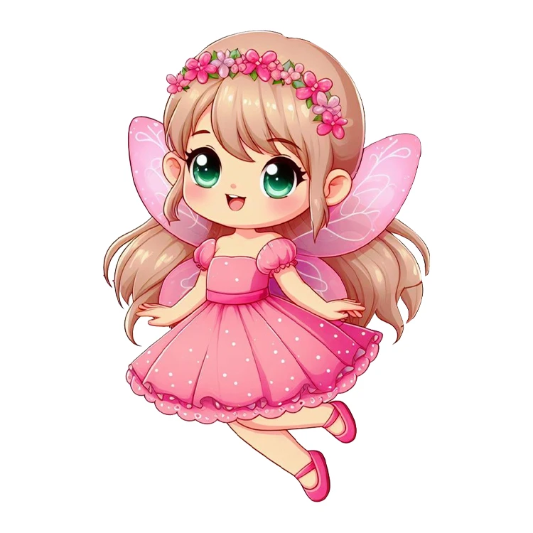 استیکر پارچه و لباس پاد آفرین مدل کارتونی کیوت فانتزی دخترانه کد S5256