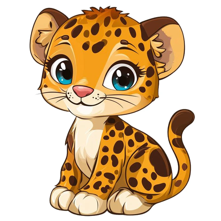 استیکر پارچه و لباس پاد آفرین مدل بچه پلنگ کد DKST623