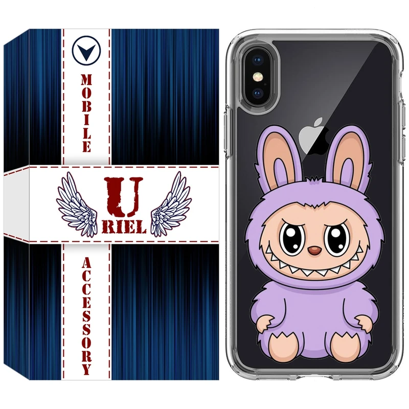 کاور یوریل قاب مدل Clear کد 130 طرح لبوبو مناسب برای گوشی موبایل اپل iPhone X / XS