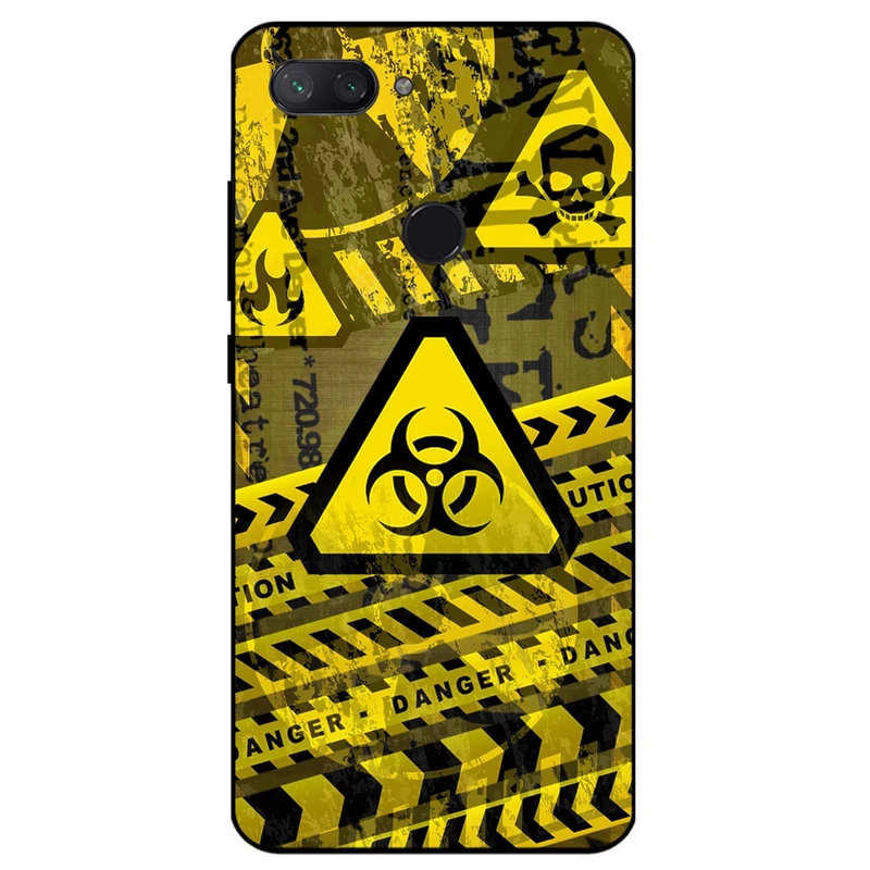 کاور مگافون طرح خطر مدل 7703 مناسب برای گوشی موبایل شیائومی Mi 8 Lite