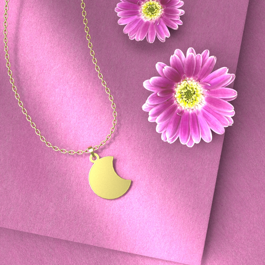 گردنبند طلا 18 عیار زنانه مدوپد مدل ماه کد A3-1-1035