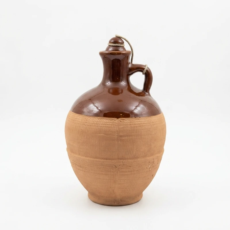 بطری سفالی مدل گرد