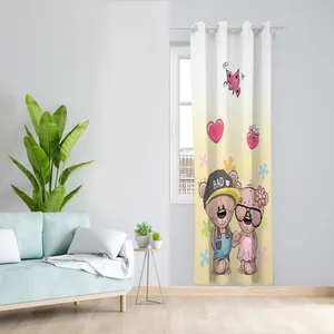  پرده مدل اتاق کودک مخمل پانچی طرح پسرانه کد 1383 سایز 140x280 سانتی متر