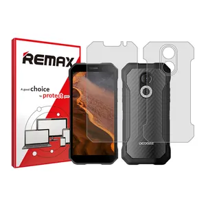 Remax HyGEL model transparent screen protector suitable for Doogee S61 mobile phone along with the phone back protector