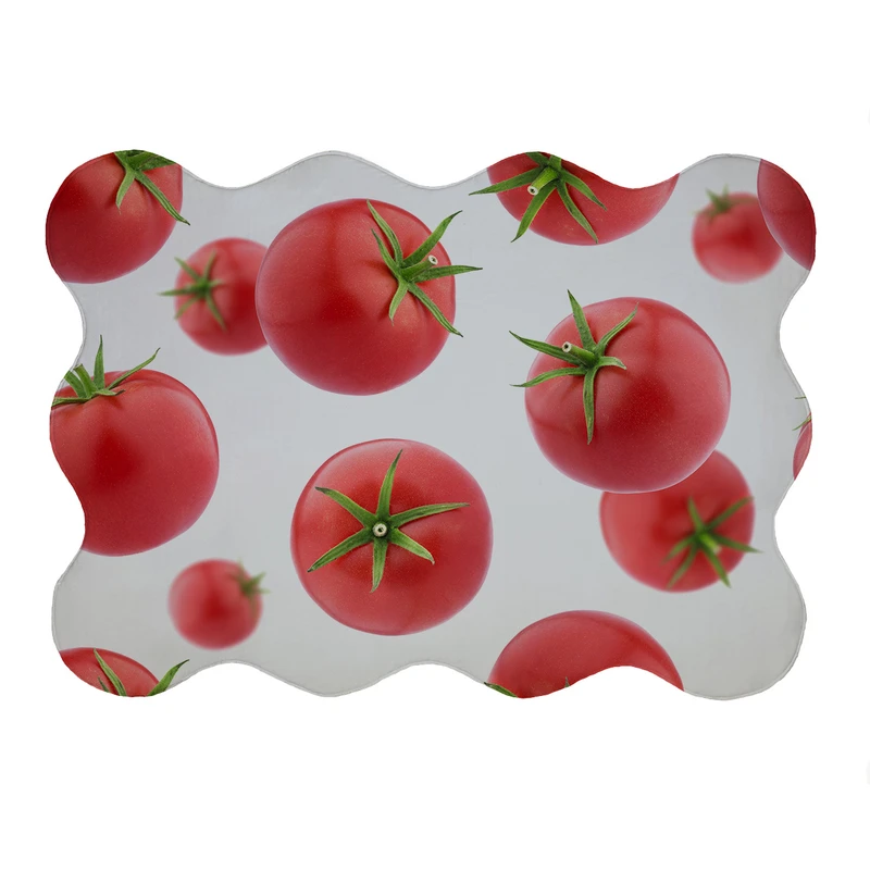 پادری مدل دالبر طرح گوجه فرنگی کد 6331 سایز 80x110 سانتی متر 