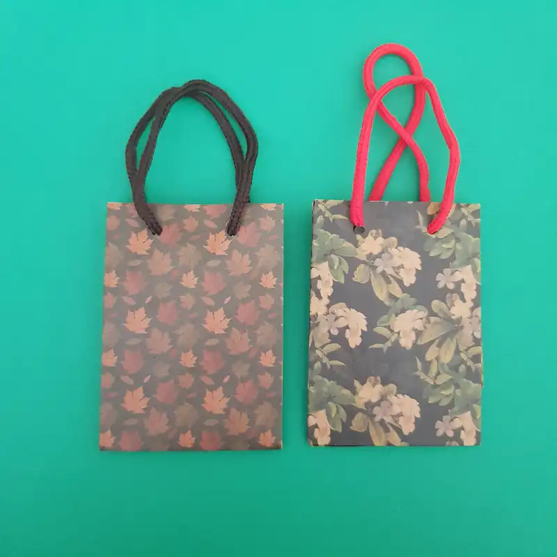 ساک هدیه مدل برگ و گل بسته دو عددی