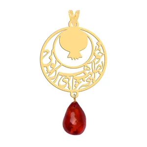 آویز گردنبند طلا 18 عیار زنانه فرشته طرح انار در خود بطلب هرآنچه خواهی که تویی WNLAAN-000050