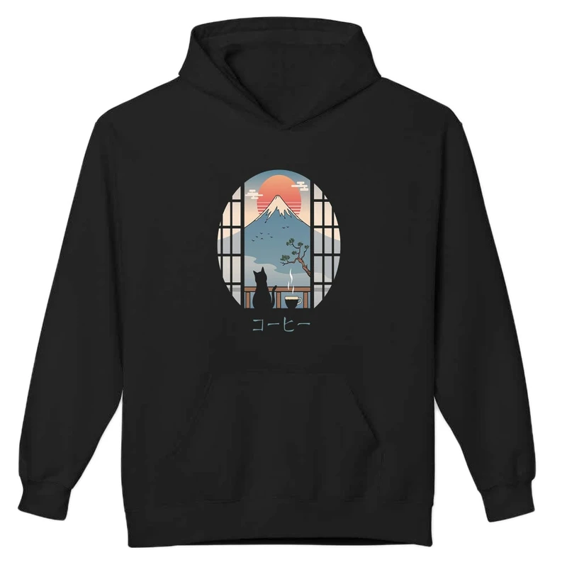 هودی مردانه پاد آفرین مدل اسپرت طرح گربه انیمه کد 0307