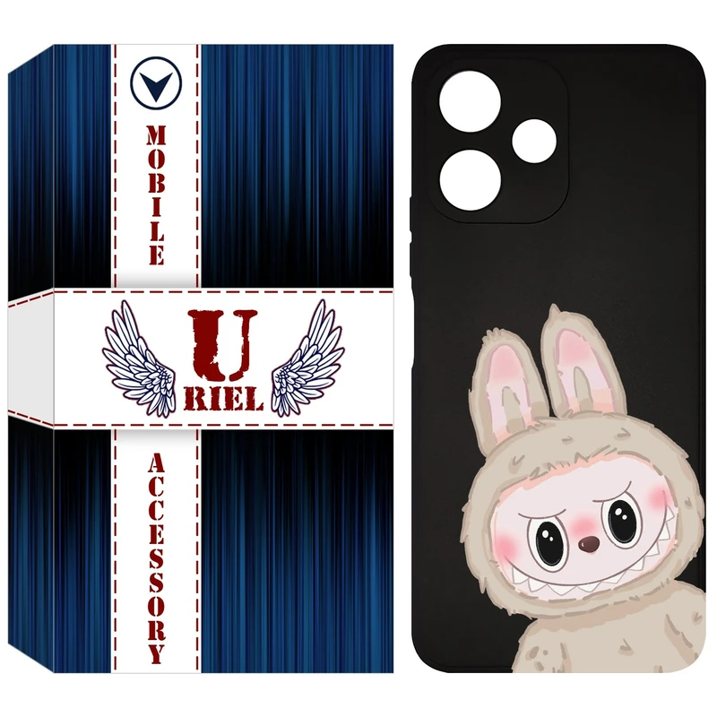 کاور یوریل مدل KSH کد 119 طرح عروسک لبوبو مناسب برای گوشی موبایل شیائومی Redmi 12 5G / Note 12R / Poco M6 Pro 5G