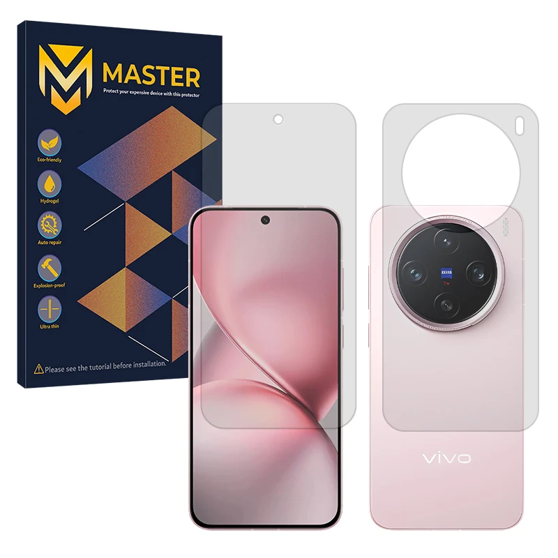 محافظ صفحه نمایش مات مستر مدل Resistant مناسب برای گوشی موبایل ویوو X200 Pro Mini به همراه محافظ پشت گوشی 