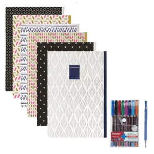 دفتر مشق پاپکو مدل A4-9146 به همراه خودکار و مداد نوکی بسته ۱۵ عددی