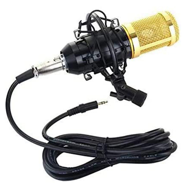 میکروفن کندانسر مدل Live Broadcast Equipment همراه با پایه تلسکوپی 